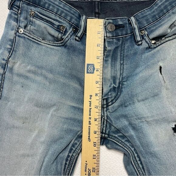 Levi's 511 Black Label Slim Denim Jeans Distressed Men's Size 31x32 - Picture 7 of 16